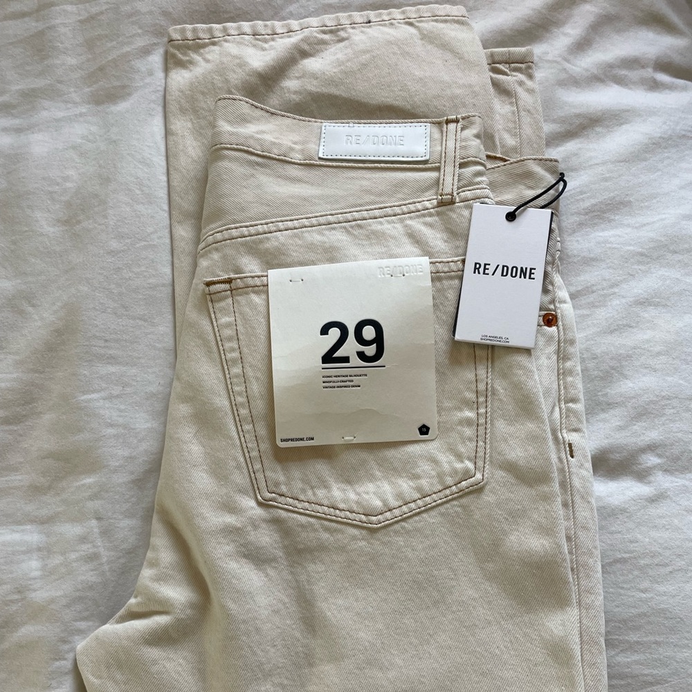NWT RE/DONE SIZE 29 BIRCH COLORED 90s LOW SLUNG